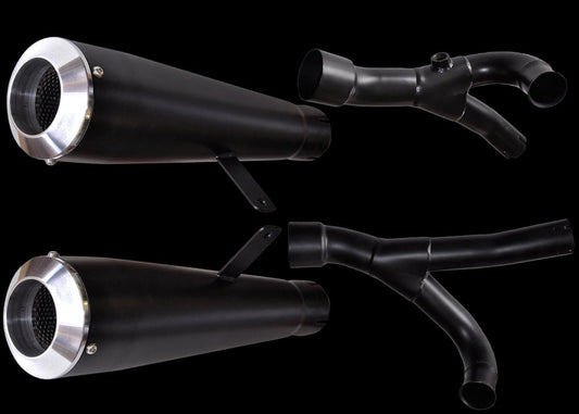 PERFORMANCE VMAX 09-20 DUAL MUFFLER  BLACK VMEVMXK9CDDB