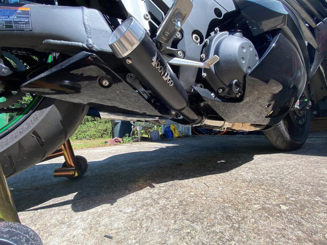 MINI MEG 4 INTO 1 RACE EXHAUST KAWASAKI ZX14 06-25 BLACK VMMEFSZX14K6B*