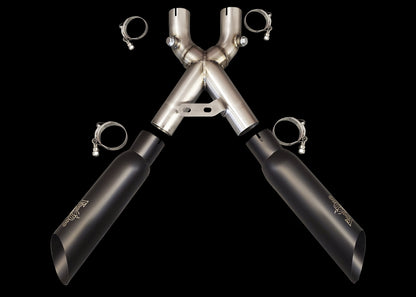 SHORTY DUAL X-PIPE HAYABUSA 22-25 BLACK VEBUSAM2CDB*