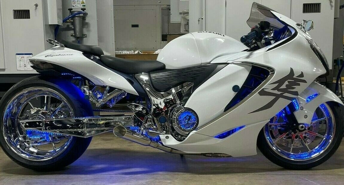 SHORTY 4 INTO 1 GSX1300R HAYABUSA 22-25 WIDE TIRE SWINGARM POLISHED VEFSWTBUSAM2P*