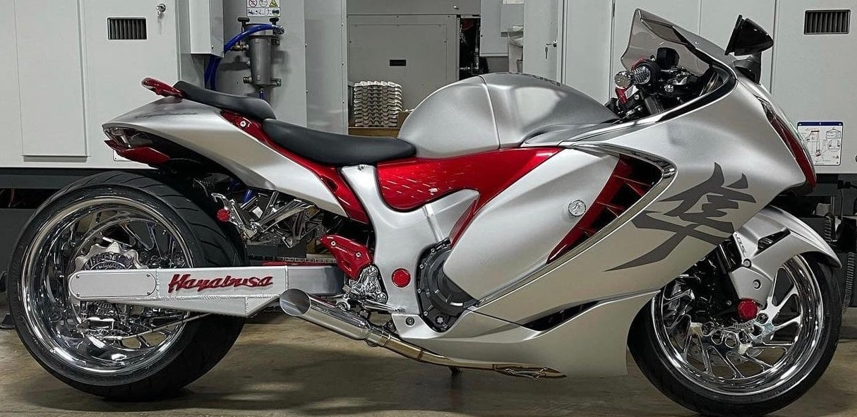 SHORTY 4 INTO 1 GSX1300R HAYABUSA 22-25 WIDE TIRE SWINGARM POLISHED VEFSWTBUSAM2P*