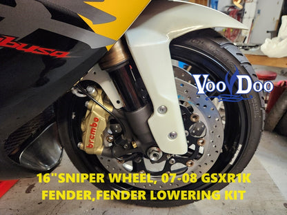 FENDER LOWERING KIT HAYABUSA 08-25 GSXR1000 01-08 BLACK VFKBUSAK8B