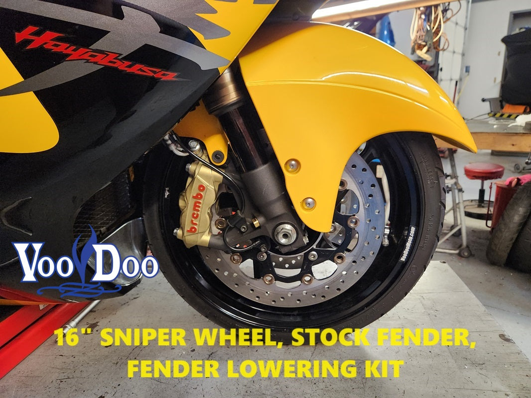 FENDER LOWERING KIT HAYABUSA 08-25 GSXR1000 01-08 BLACK VFKBUSAK8B